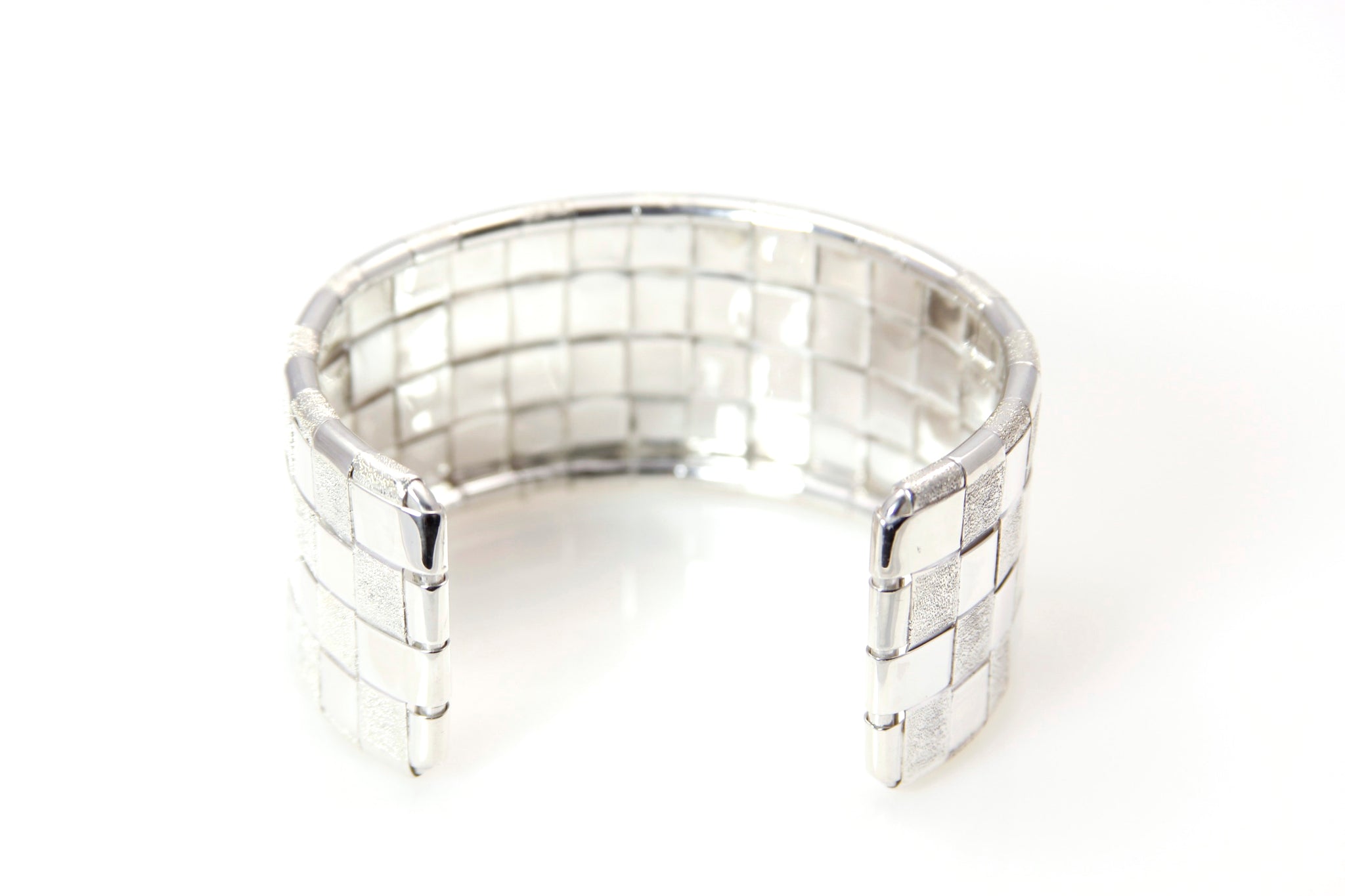 Bracelet - Cuff Sterling Silver Woven 4 Line Lauhala Collection