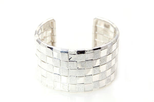 Bracelet - Cuff Sterling Silver Woven 5 Line Lauhala Collection