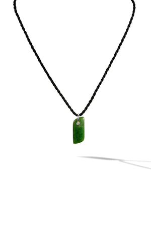 KenSuJewelry Necklace Macromen with NZ Green Jade