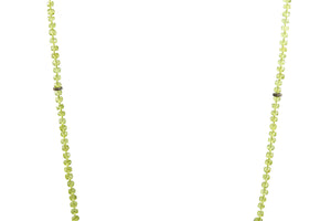 KenSuJewelry Necklace Peridot Hand cut Disk Beads with Diamond Spacers