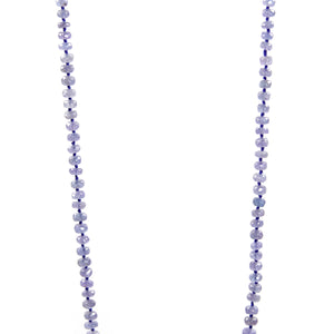 Necklace - Beaded Tanzanite 34"