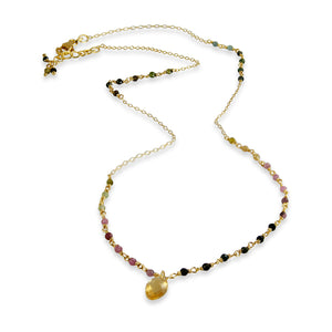 Patra Multi Stone Necklace Tourmaline