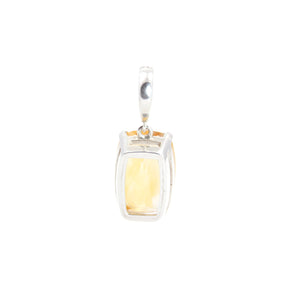 Pendant - Clip On Citrine Sterling Silver