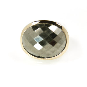 Ring - Signature Pyrite Oval Cut 14ct Gold Sterling & Silver