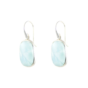 KenSuJewelry Rect Frame Earrings with Larimar 