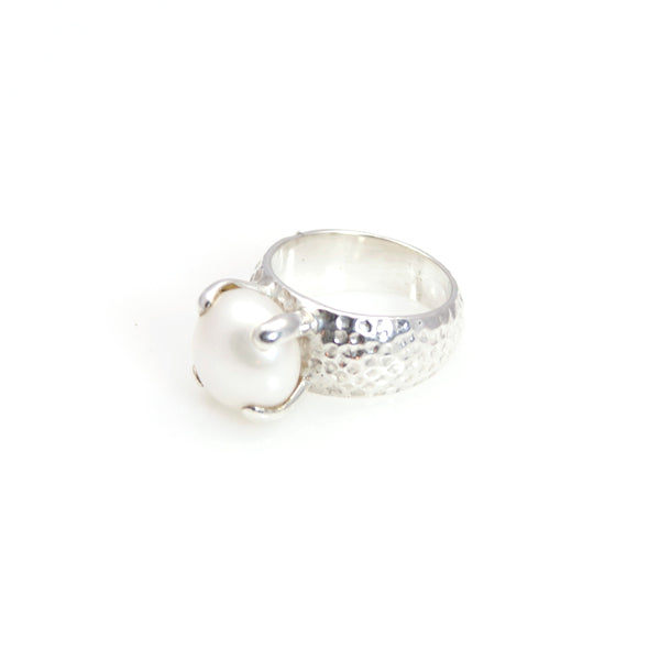 Ring - Prong Fresh Water Pearl Sterling Silver