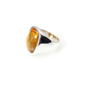 Ring - Signature Citrine Cabochon Cut Sterling Silver