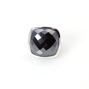 Ring - Signature Hematite Square Cut Sterling Silver