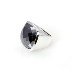 Ring - Signature Hematite Square Cut Sterling Silver