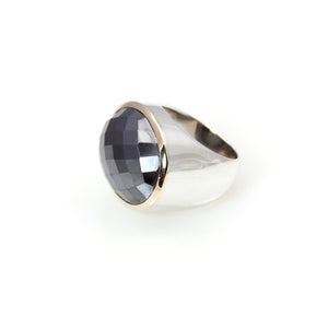 Ring - Signature Hematite Oval Cut 14ct Gold Sterling Silver