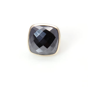 Ring - Signature Hematite Square Cut 14ct Gold & Sterling Silver