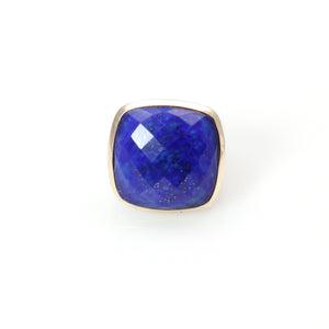 Ring - Signature Lapis Lazuli Square Cut 14ct Gold & Sterling Silver