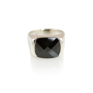 KenSuJewelry Signature Su Pinky Ring with Rectangular Black Spinal 
