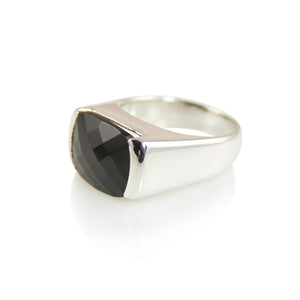 KenSuJewelry Signature Su Pinky Ring with Rectangular Black Spinal 