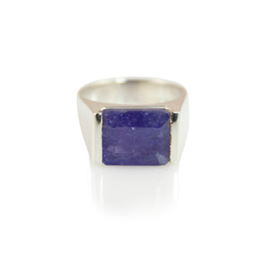 KenSuJewelry Signature Su Pinky Ring with Rectangular Tanzanite 