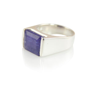 KenSuJewelry Signature Su Pinky Ring with Rectangular Tanzanite 