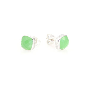 KenSu Jewelry Studs Earrings - with Green Aventurine Hand Made Jewelry