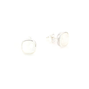 KenSu Jewelry Studs Earrings - with Moonstone Hand Made Jewelry