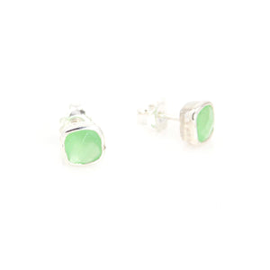 KenSu Jewelry Studs Earrings - with small Green Aventurine Hand Made Jewelry