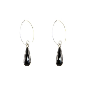 KenSuJewelry Wire Earrings with Black Onyx 