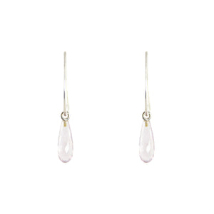 KenSuJewelry Wire Earrings with Crystal Quartz