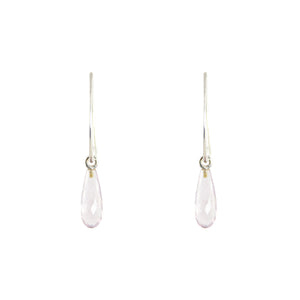 KenSuJewelry Wire Earrings with Crystal Quartz