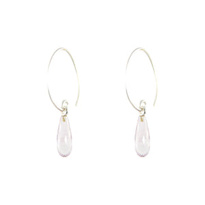 KenSuJewelry Wire Earrings with Crystal Quartz
